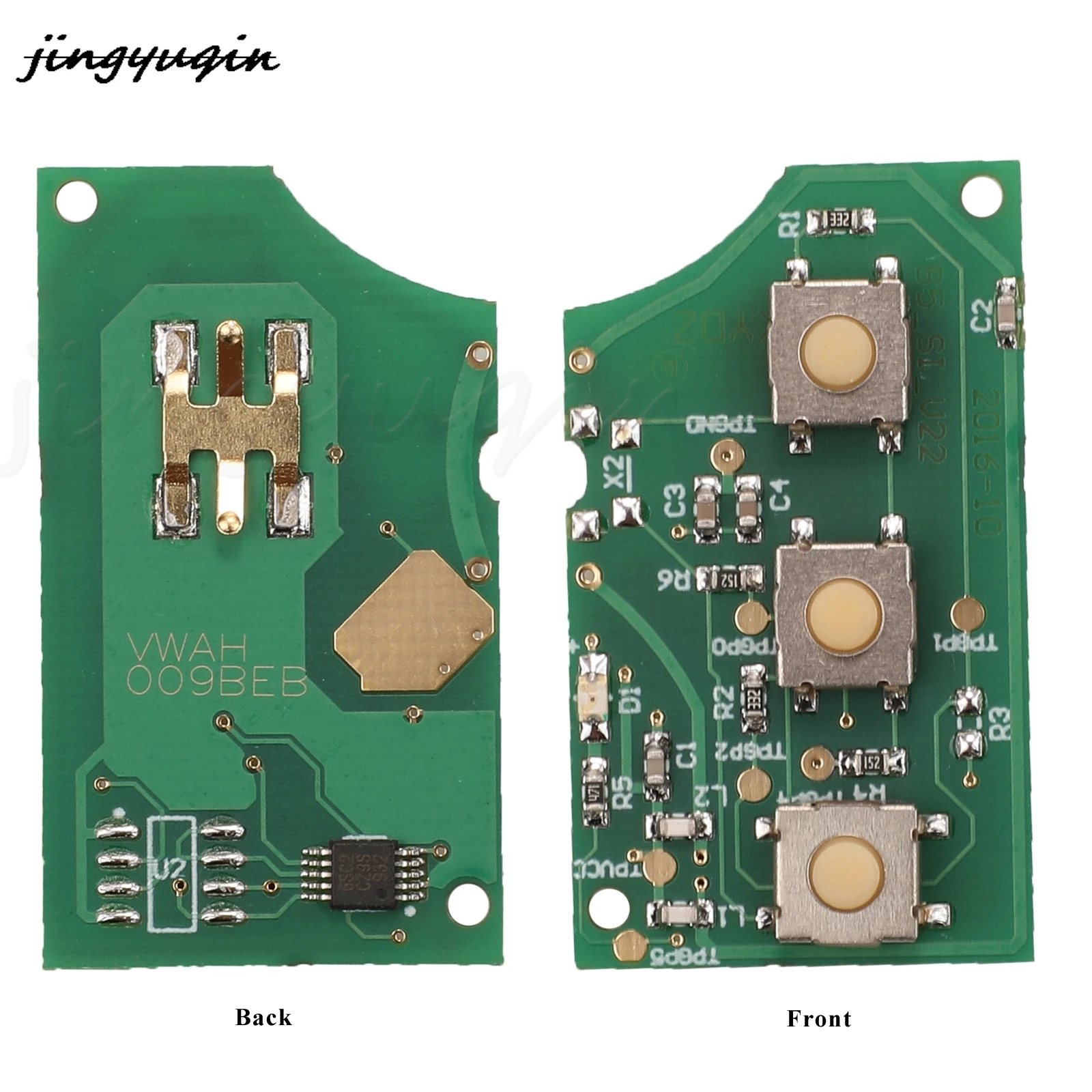 Jingyuqin-mando a distancia para coche, 1J0959753AH, 1K0959753DA, 1K0959753G, 433Mhz, para VW Golf, Passat, Polo, Jetta, Touran, Bora, Sharan