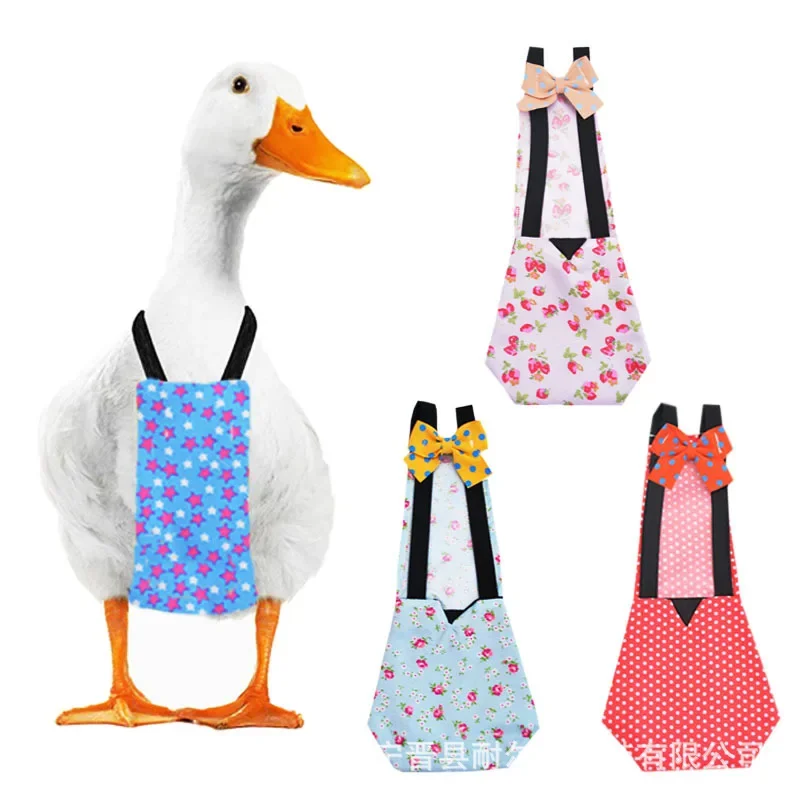 Chicken Diaper Waterproof Pet Clothes for Duck Reusable Poultry Costume Diapers with Bowknot Decor for Geese Bantam Hens