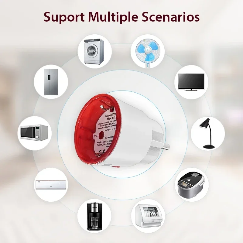 Tuya WiFi Smart Steckdose EU mit Power Monitoring Timing Sprachsteuerung Funktioniert mit Alexa Google Home Smart Life