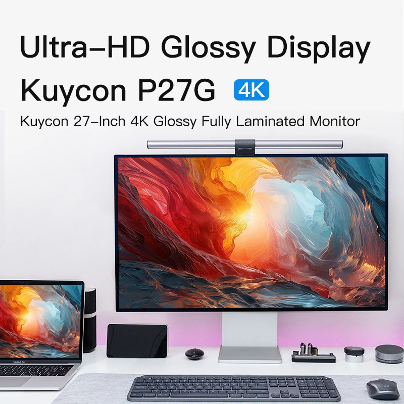 KUYCON P27G 16:9 Display Ratio 60Hz 4K Wholesale Premium Desktop Computer Display Screen 27 Inch Ips Led Monitor With Bracket