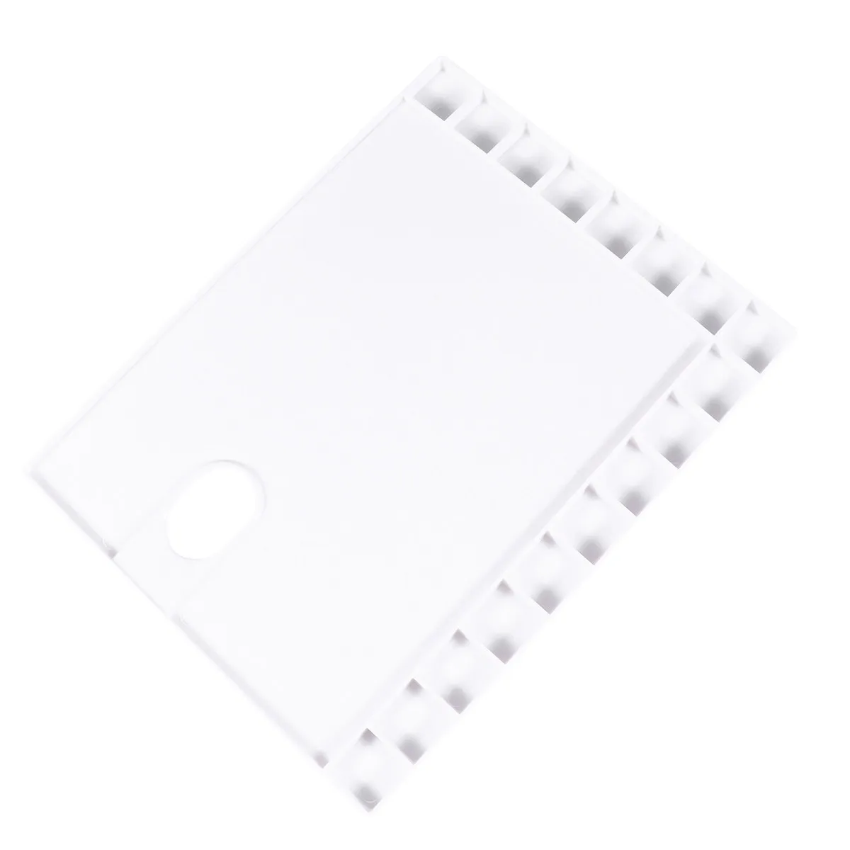2Pcs Square Plastic Paint Palette with 17 Compartments for Watercolor Acrylic Oil Painting Easy Clean Lightweight Art Supplies