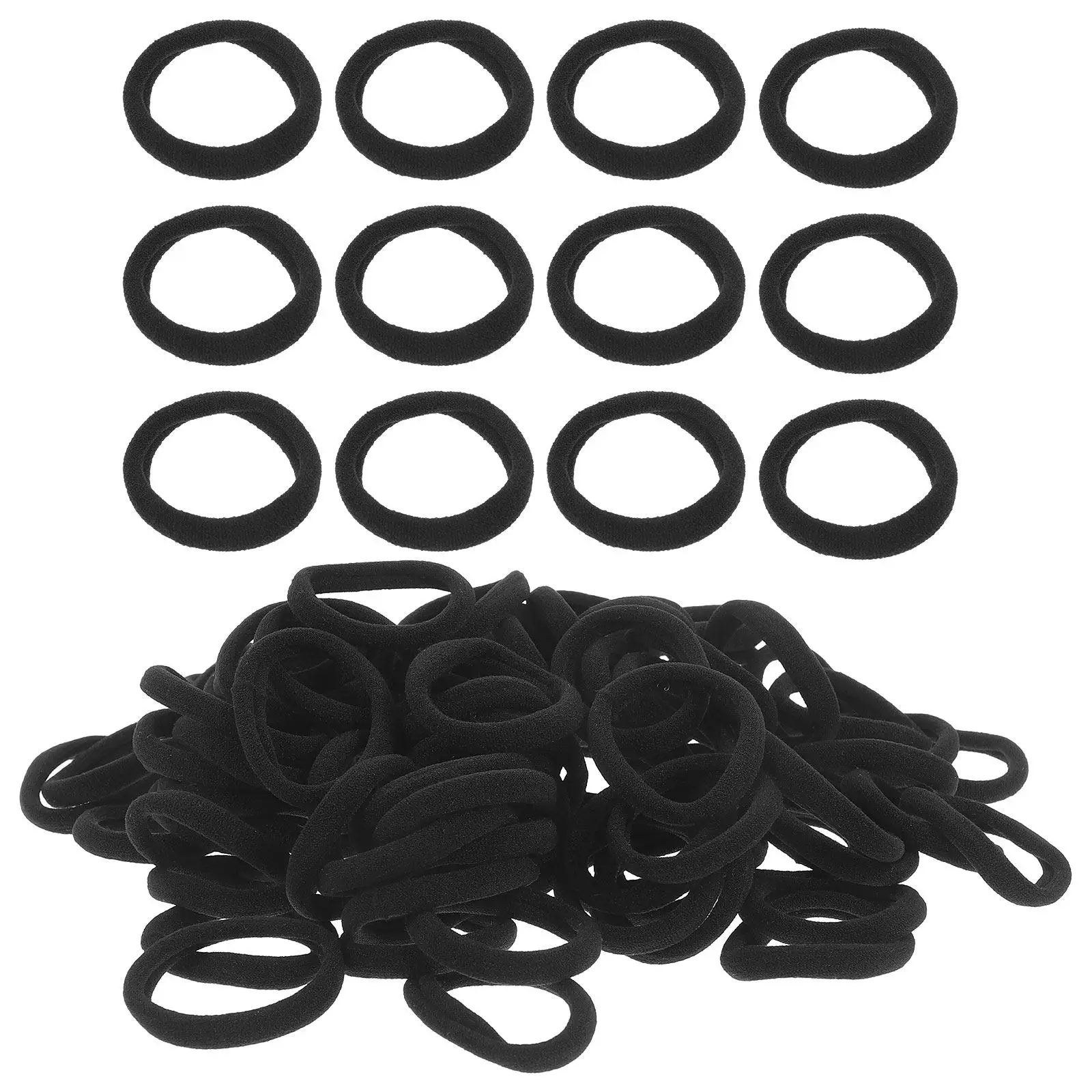 

100Pcs Stretchy Hair Ties for Women Thin Curly Thick Hair Gentle Hold Ponytail Accessories for Sports Gym Yoga Daily Use