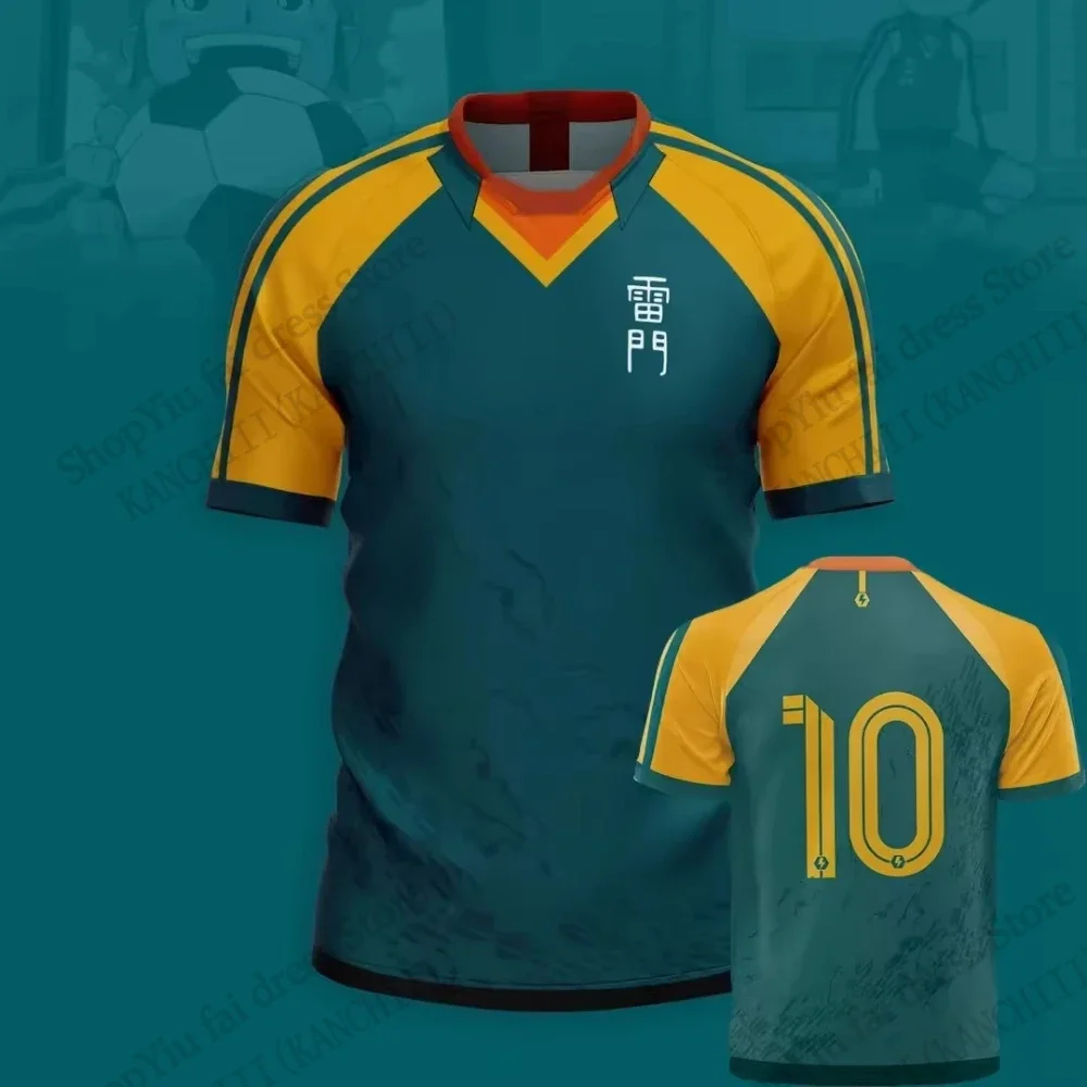 Anime Jersey Inazuma Eleven Kaio Fußball 3D-Druck T-Shirt Herren Damen Mode Kurzarm Sport T-Shirt Kinder Oberteile Tee Mark Evens – Detail 3