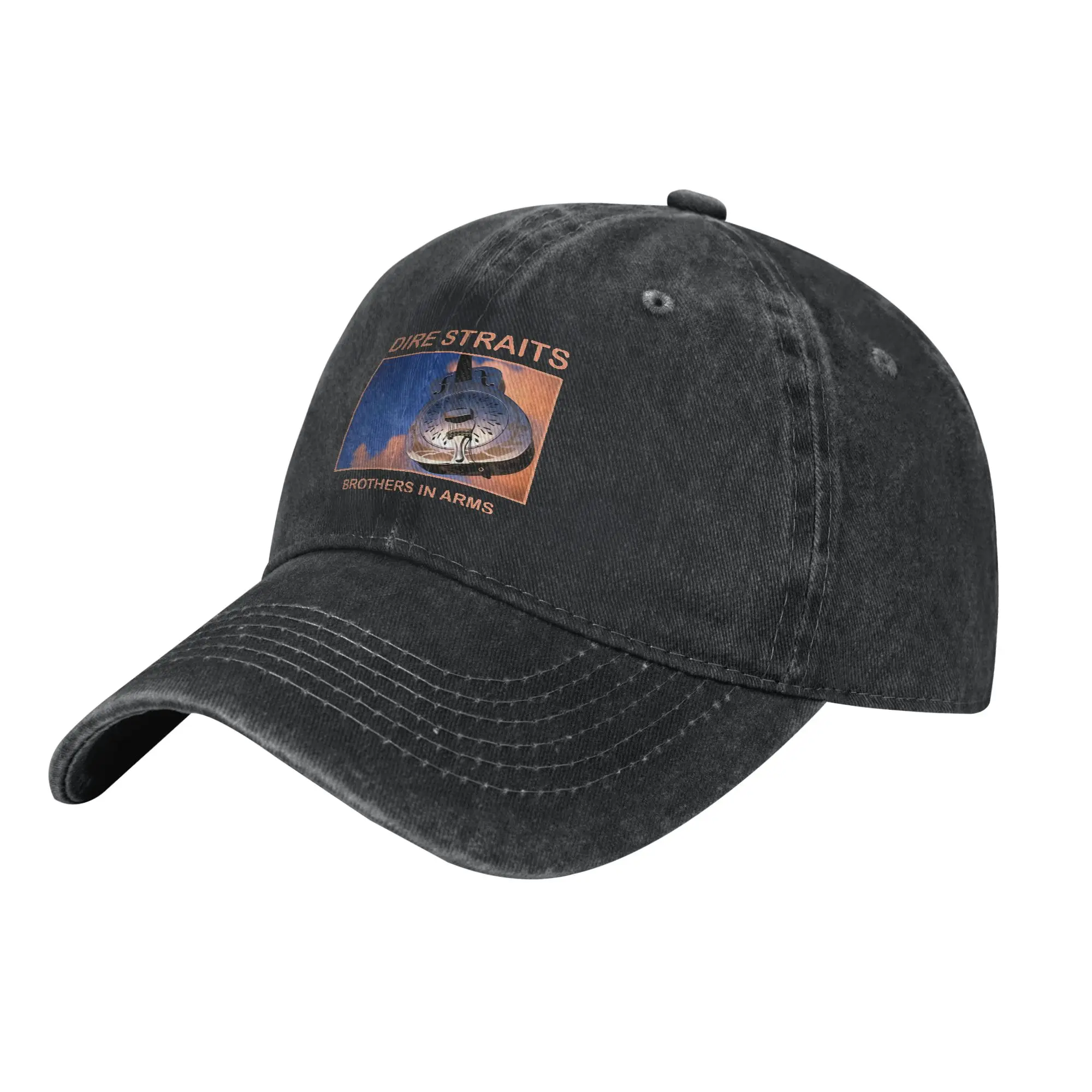 Dire Straits Brothers In Arms Guitar Fashion Baseball Cap  Sport Mesh Cap  College Outfit Mesh Cap