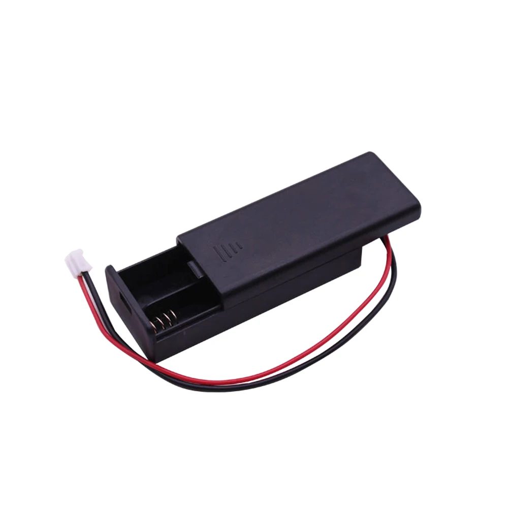 Caja de batería AAA de 2 ranuras, 10 piezas, soporte de batería AAA para Conector Micro:bit JST PH2.0 con cubierta de interruptor