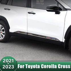 Protector de puerta de coche, calcomanías protectoras de borde de carrocería, faldón lateral, pegatina antiarañazos para Toyota Corolla Cross XG10 2021 2022 2023 híbrido