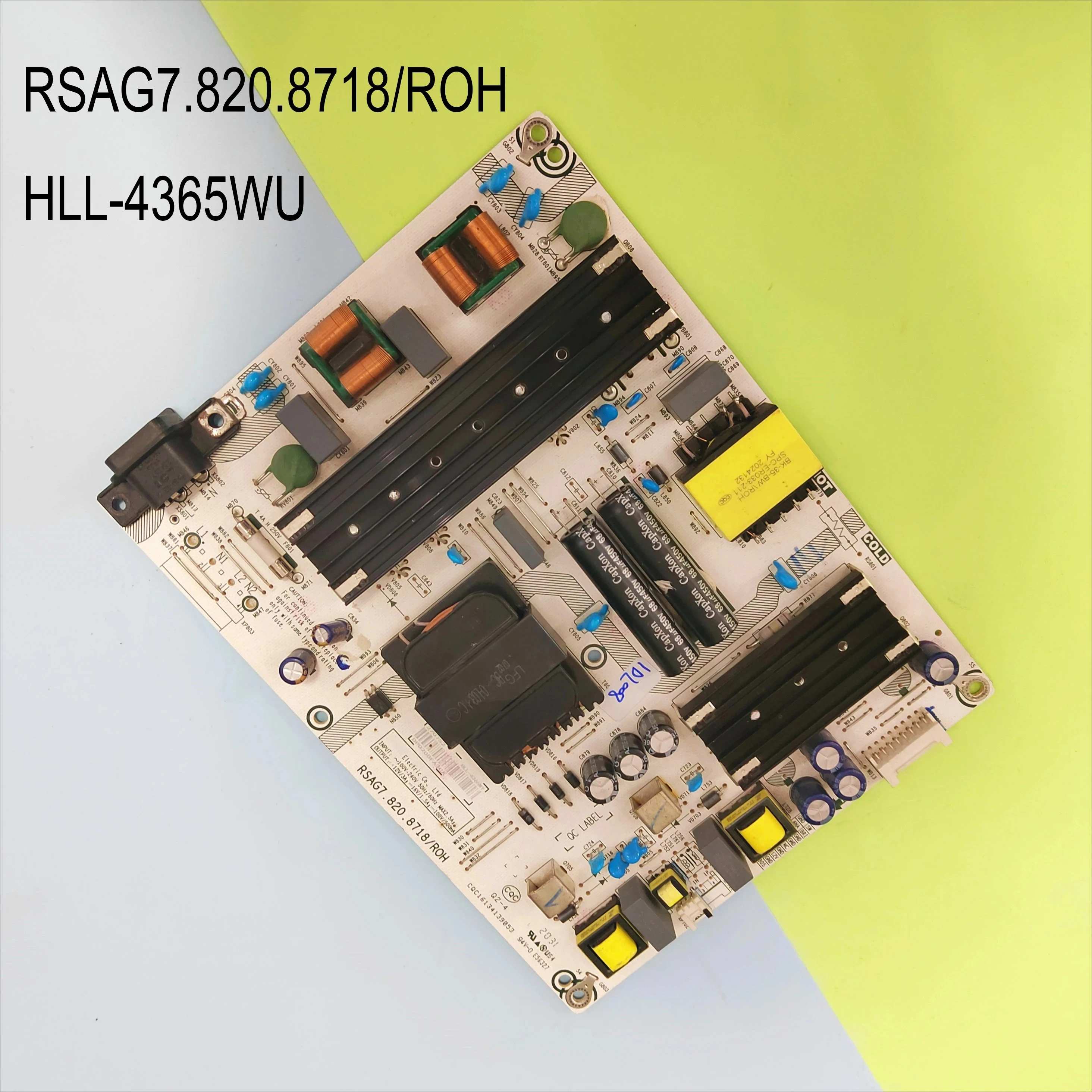 

RSAG7.820.8718/ROH HLL-4365WU 278428 Power Supply Board Be Suitable For LCD TV 65R6E3 65R6E4 65H6570G 65R7G5 65A7100FTUK 65A7100