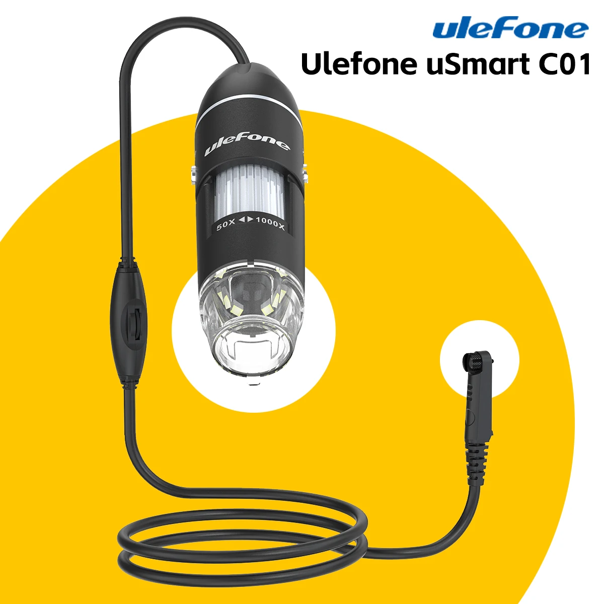 Ulefone uSmart C01 Wired Microscope for Ulefone Armor 18 Power Armor 16 Power Armor 13 Armor 9 9E