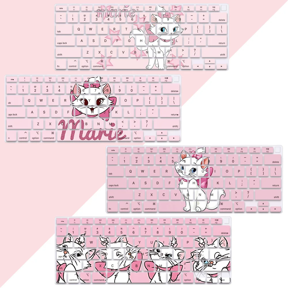

Cute Anime Marie Cat US Layout Color Print Soft Silicone Keyboard Cover For Macbook 2020 Air A2179 A2337