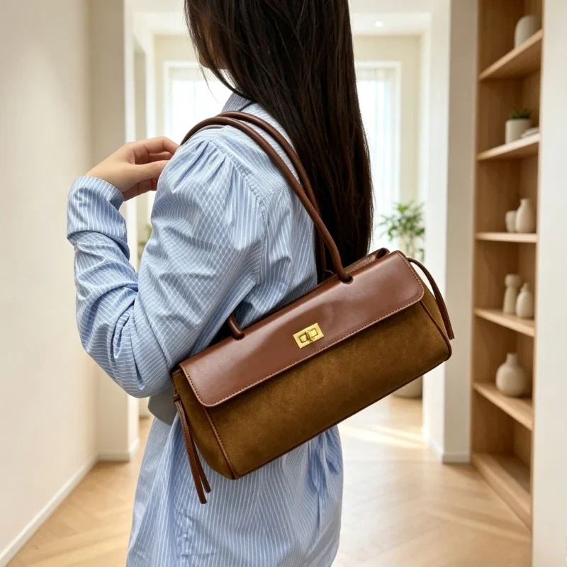 Durable Leather Crossbody Bag For Women Water-Resistant Shoulder Handbag Ladies Fashion Travel Purse