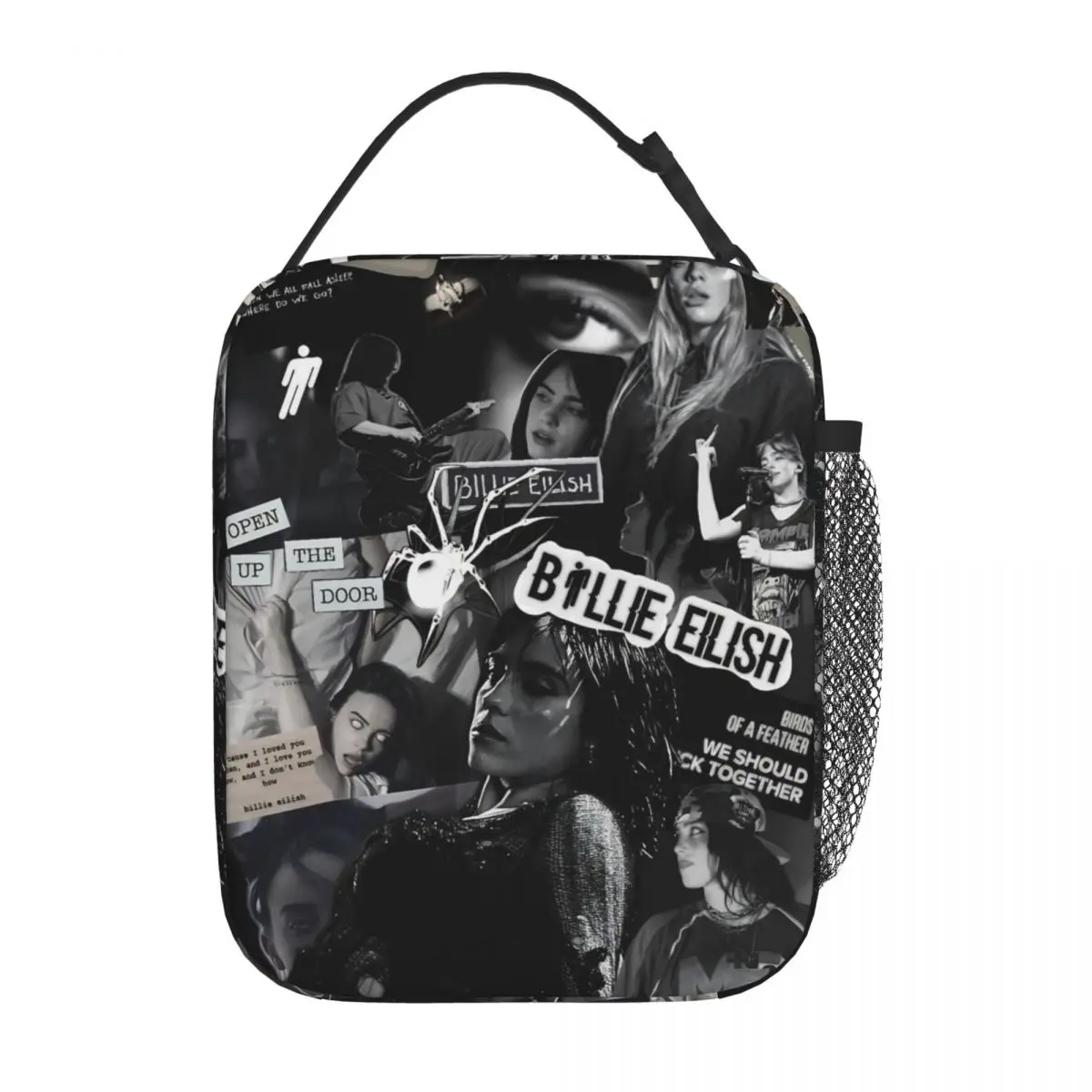 B-Billie-Girl E-eilish Insulated Lunch Bags Cooler Bag  Meal Container High Capacity Lunch Box Tote Food Storage Bags