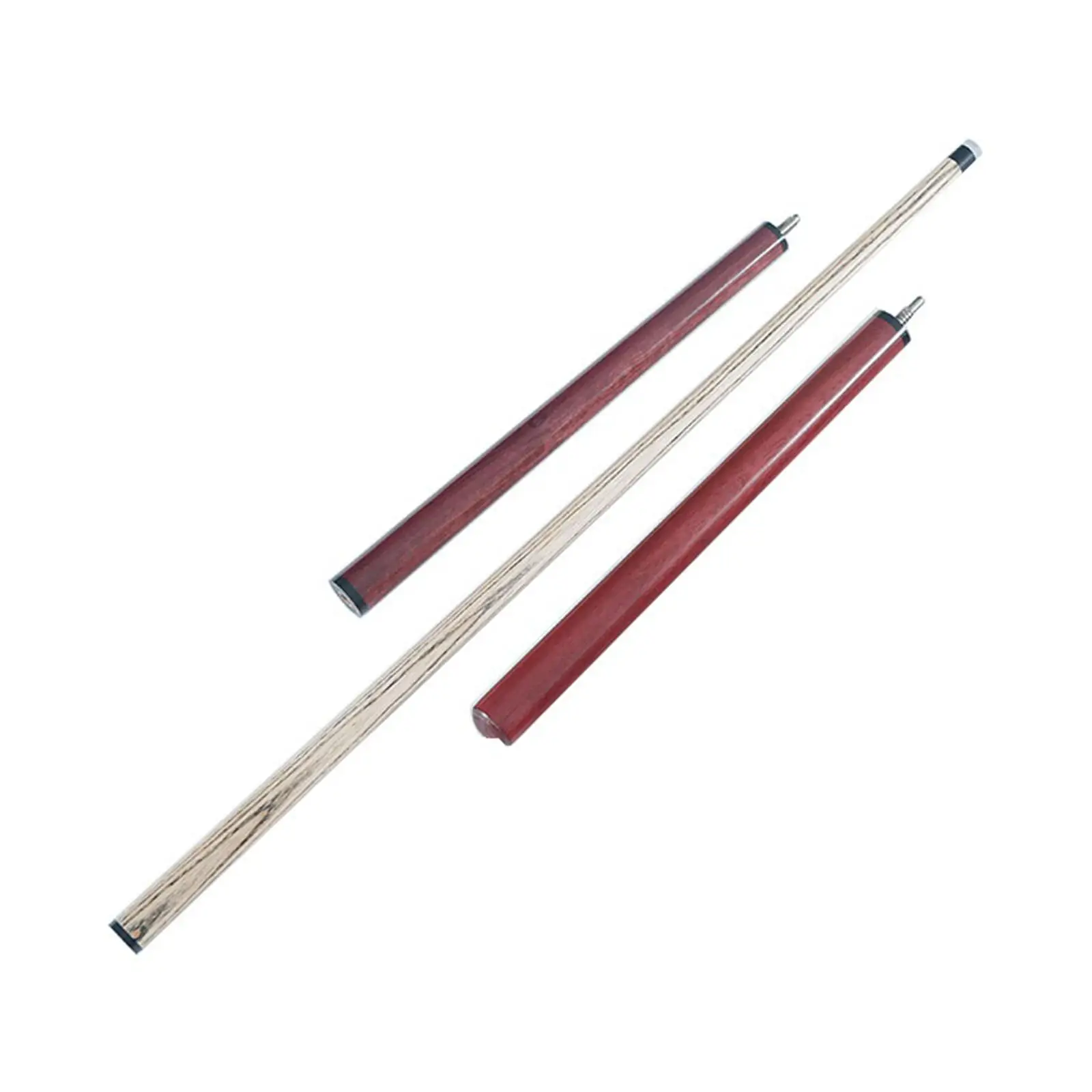 Wooden Billiard Cue 55 inch Three Section Hardwood 13.5mm Large Tip Segmented Billiard Pool Cue Stick for Pool Game Beginners