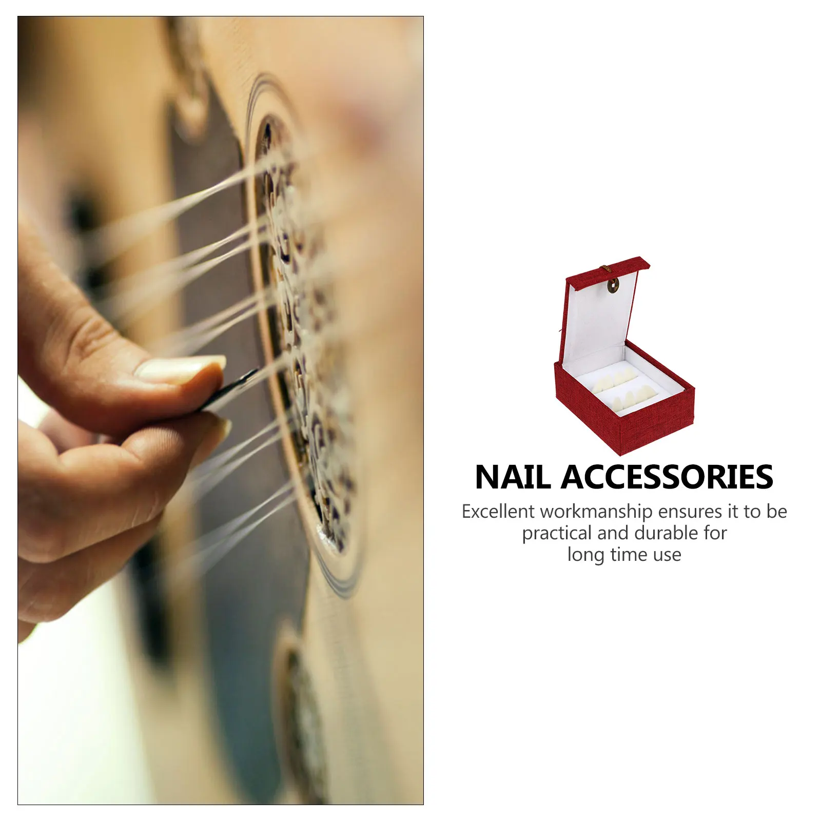

3pcs Guzheng Finger Picks Nylon Nail Protectors Smooth Round Ergonomic Design Comfortable for String Instruments