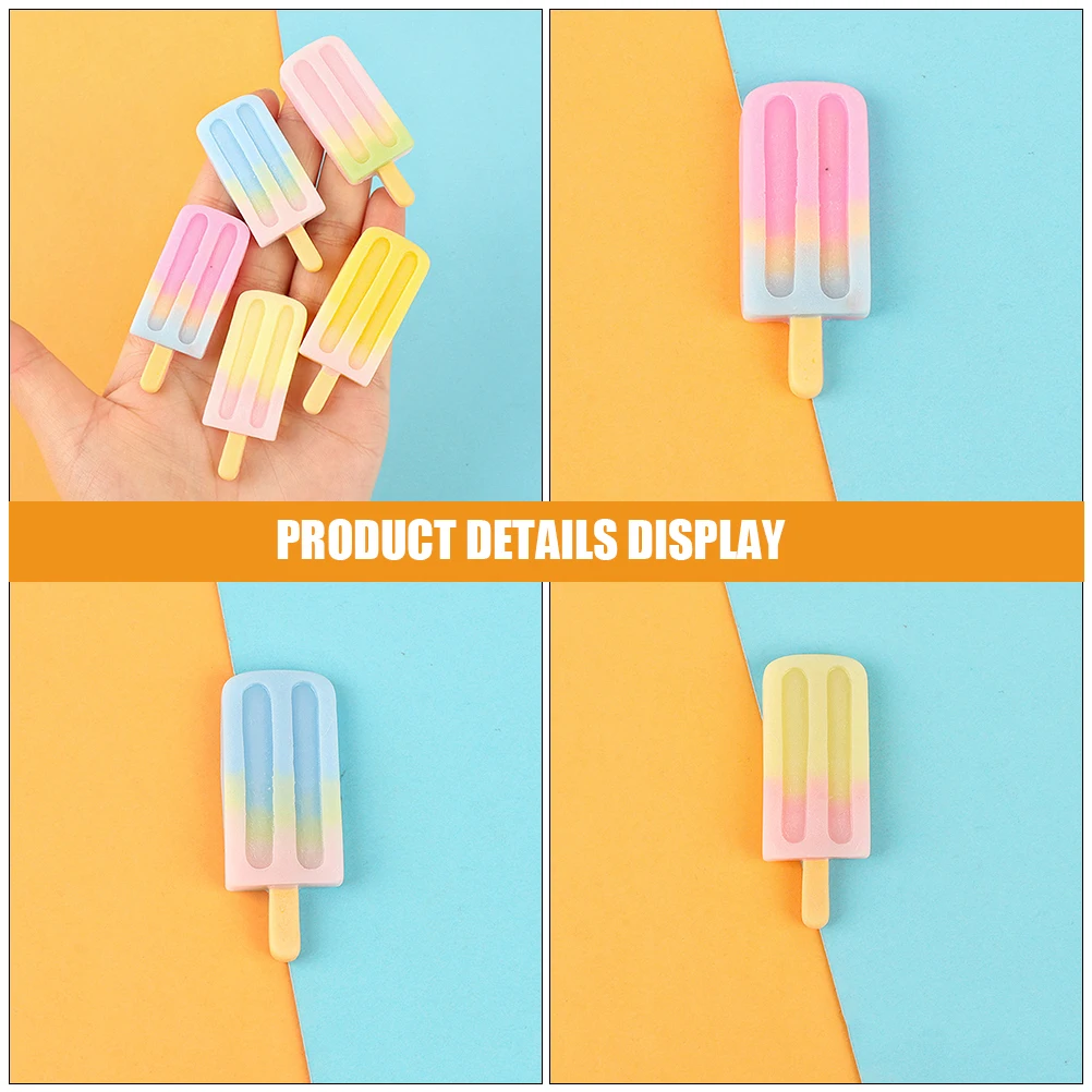 15 pezzi di simulazione gelato colorato realistico ciondoli in miniatura accessori decorazione telefono finta casa