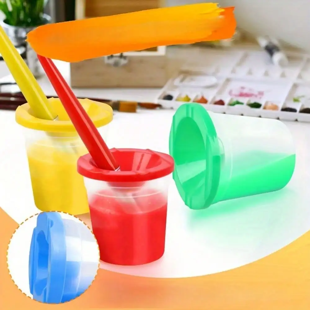 8-teiliges Pinselset für Kleinkinder, mollige Pinsel, runde und flache Vorschulpinsel, waschbare Farbe