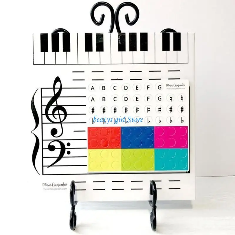 

C7AB Erasable Music Staff Whiteboard, Dry Erases Board for Music Teaching Practice, Writing Board for Musical Notes