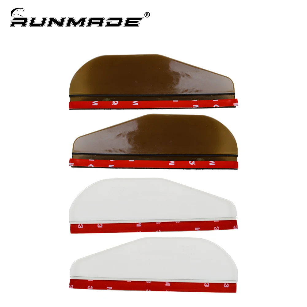 

runmade 2pcs Universal Car Door Side Rear View Wing Mirror Rain Visor Board Snow Guard Weather Shield Sun Shade Cover Rearview