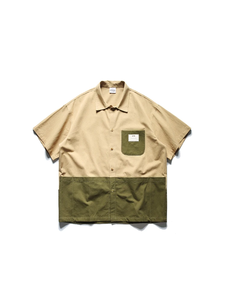 

CROWT American Retro Arc aped Vest Ba Splicing Color Blo ort Sve irt Уникальный дизайн Sensation Top Молодежный летний Fa...