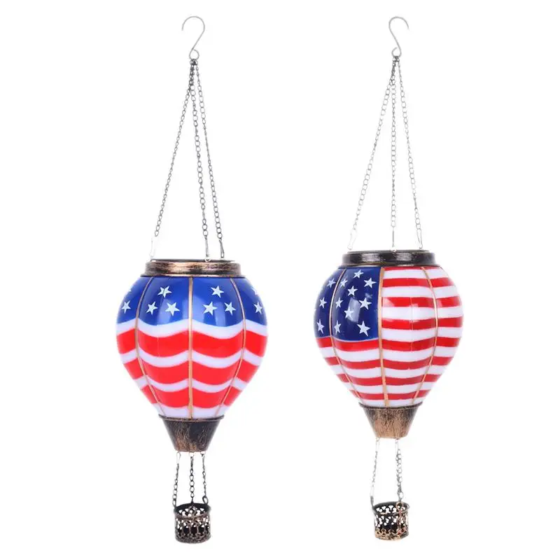 

Hot Air Balloon Solar Lantern Flickering Flame Hot Air Balloon Solar Lantern with Candle Holder Hang Solar Lanterns Outdoor