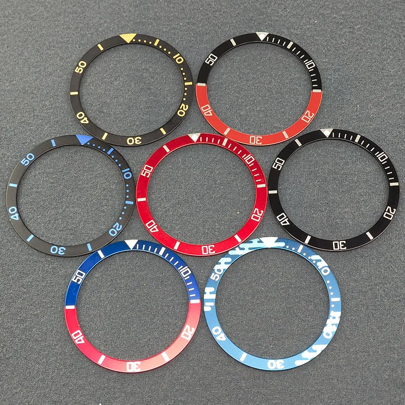 

38mmx31.5mm SKX007 Flat Aluminum Watch Bezel Insert Fit SKX007 SKX009 SRPD Watch NH36 NH35 Movement Watch Bezel Insert Ring Part