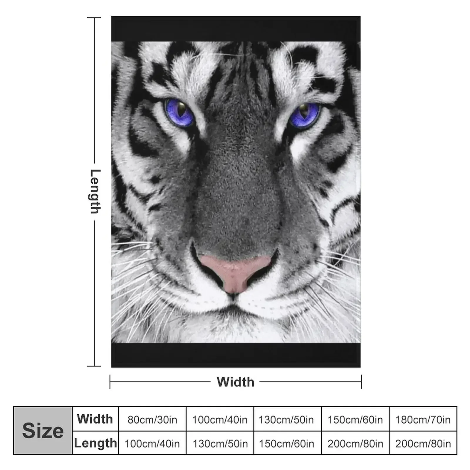 White tiger monochrome and colour Throw Blanket Summer Beddings Flannels warm winter Beach Plaid Single Blankets