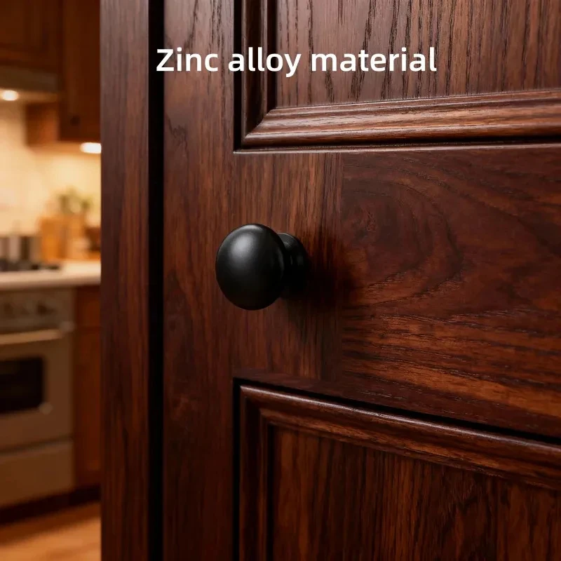 Black Series Single-Hole Drawer Pulls | Round & Square Styles | Ideal for Kitchens, Cupboards, Wardrobes & Dressers