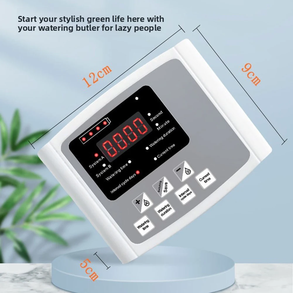 

Automatic Dual Pump Solar Waterer with Voice Prompts for Balcony Plants Supports 10 to 20 Drip Arrows Adjustable Setup