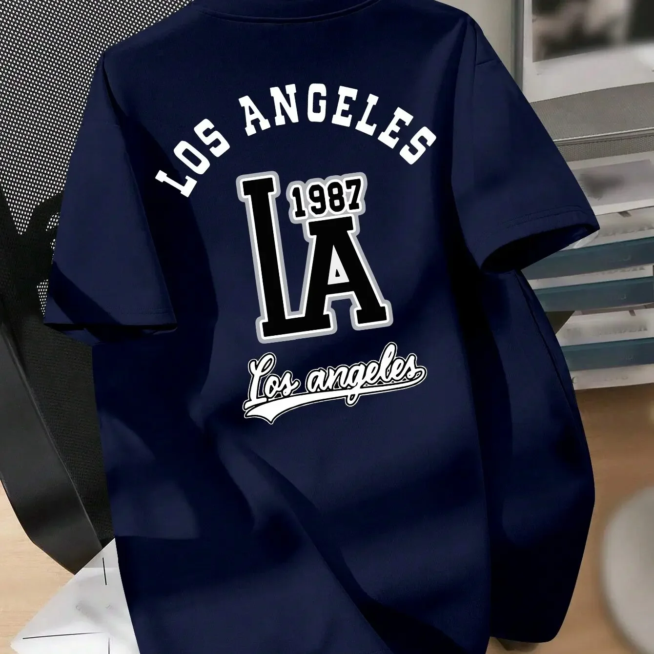 2026 Herren- & Damen-T-Shirt aus 100% Baumwolle, Sommer, Los Angeles LA 1987 Druck, Lässiges Streetwear-Shirt – Detail 4