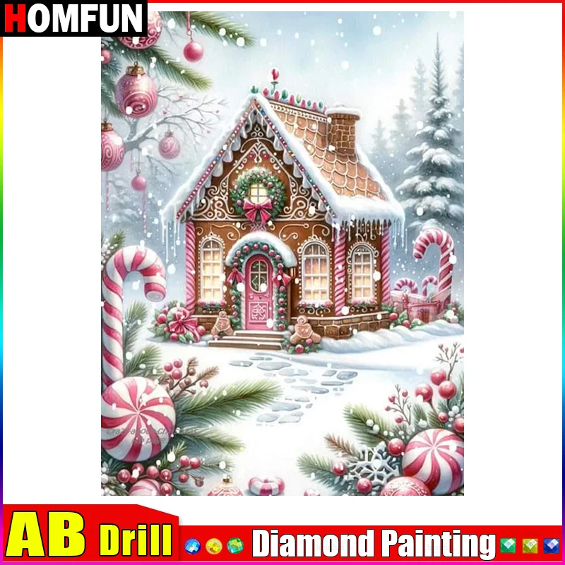 HOMFUN AB Diamond Painting Cross Stitch Pattern 5D Diamond Embroidery 