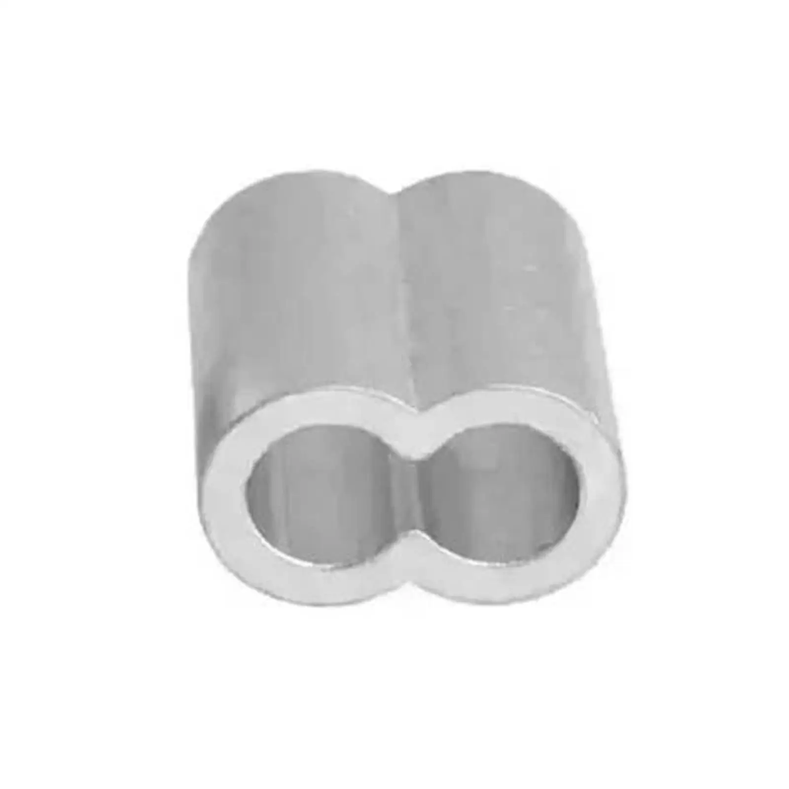 100Pcs Wire Rope Aluminum Sleeves for Wire Rope and Cable Line Cable Ferrules Steel Wire Rope Accessories Double Barrel Ferrule