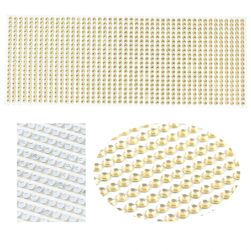 Self Adhesive Rhinestone Crystal Stickers for DIY Handmade Nail Accessories Bags And Shoes Decoration Family Party Supplies