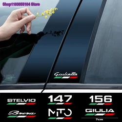 4pcs Reflective Car body sticker For Alfa Romeo Giulietta Mito Giulia Stelvio Brera 147 156 159