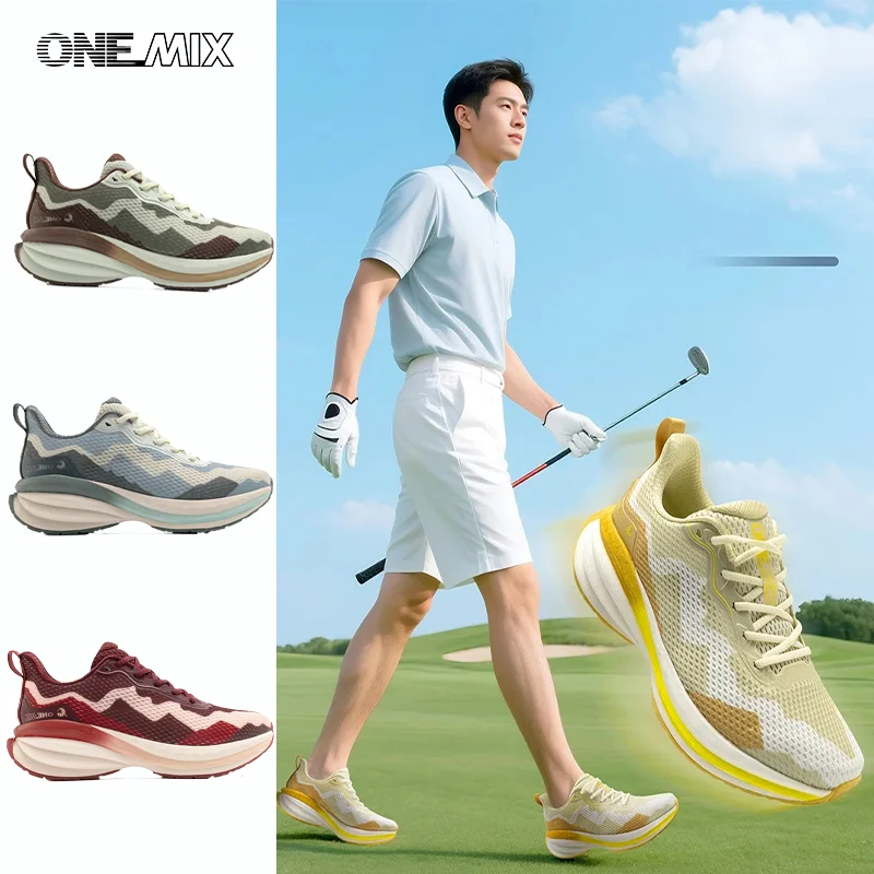 

ONEMIX New Men's Shock-Absorbing Professional Marathon Running Shoes Breathable Soft And Elastic Sports Shoes 25685