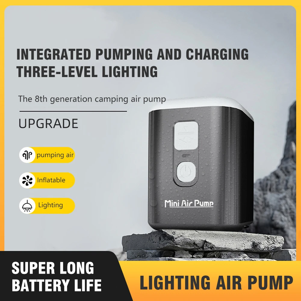 

Портативный надувной насос двойного назначения — беспроводное быстрое надувание/офлажение для кемпинговых палаток и надувных матрасов с длительным сроком службы батареи