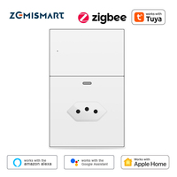Zemismart Zigbee Smart Socket 10A Brazil Outlet with Type C Charging Port Work with Tuya Home Smart Life App Remote Control