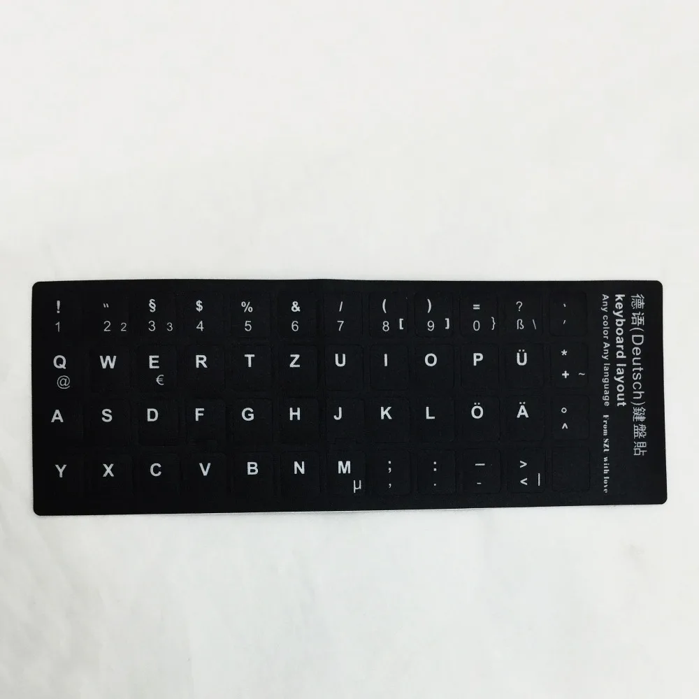 Deutsch Alphabet Layout Russian Laptop PC Keyboard Stickers Alphabet Button Layout Keyboard Decal Letter Protective Film