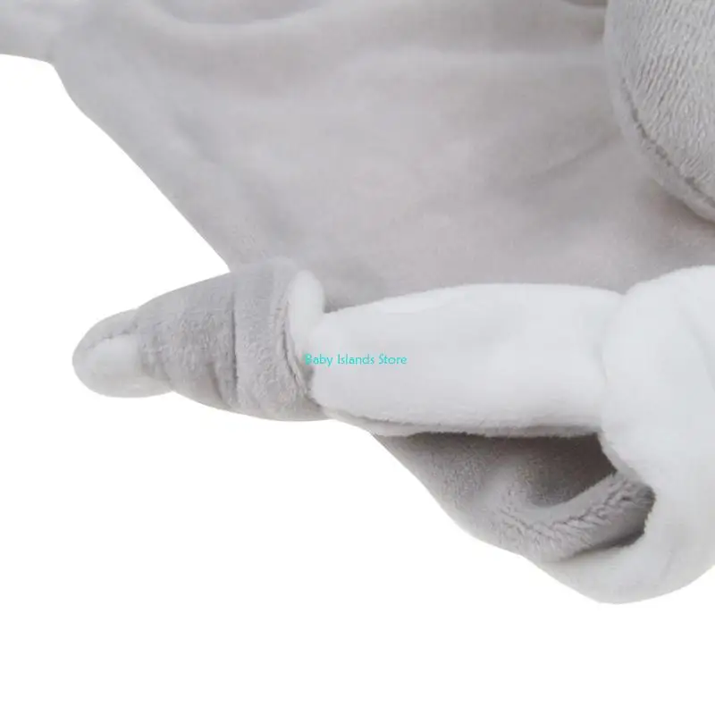 

K92D Comfortable Baby Appease Towel Rattle Infant Soothing Handkerchief Plush Blanket