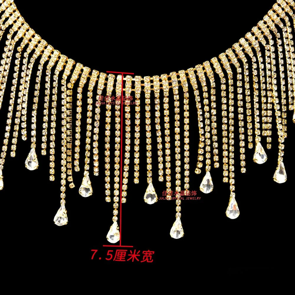 تخصيص 7.5 سنتيمتر واسعة الأذن مخلب كامل النحاس شرابة سلسلة DIY بها بنفسك الرقص الشرقي الخصر سلسلة الملابس الأحذية سلسلة متعددة الاستخدامات #4