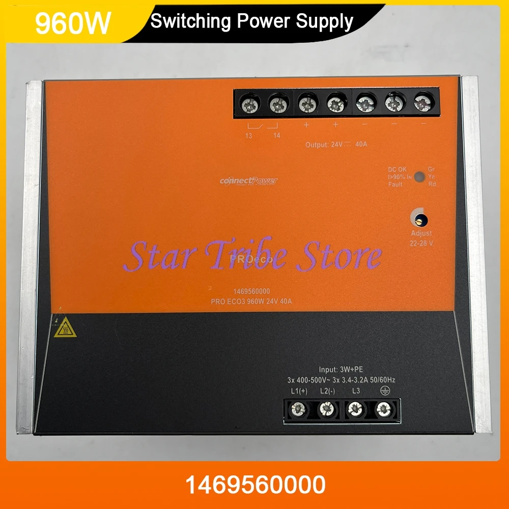 960W PRO ECO3 24V 40A Switching Power Supply Module Guide Rail Installation 1469560000