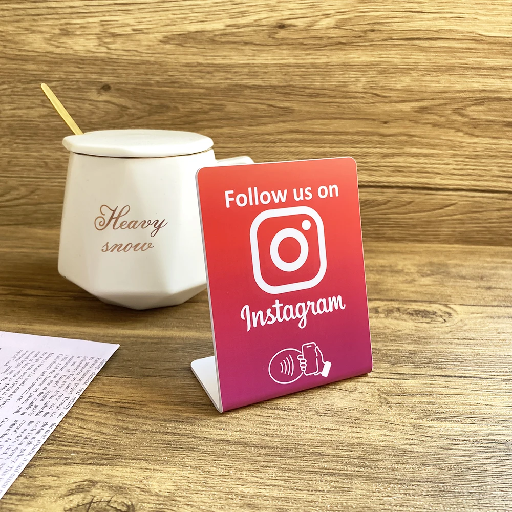 Получите Последователи с подставкой для крана NFC Небольшой размер Instagram Facebook Tiktok Подставка для дисплея NFC