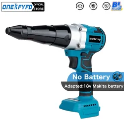 Pistola Rebite Elétrica Brushless, Cordless Rivet Nut Gun, Ferramenta de Rebite Automático com Luz LED, Bateria 18V Makita