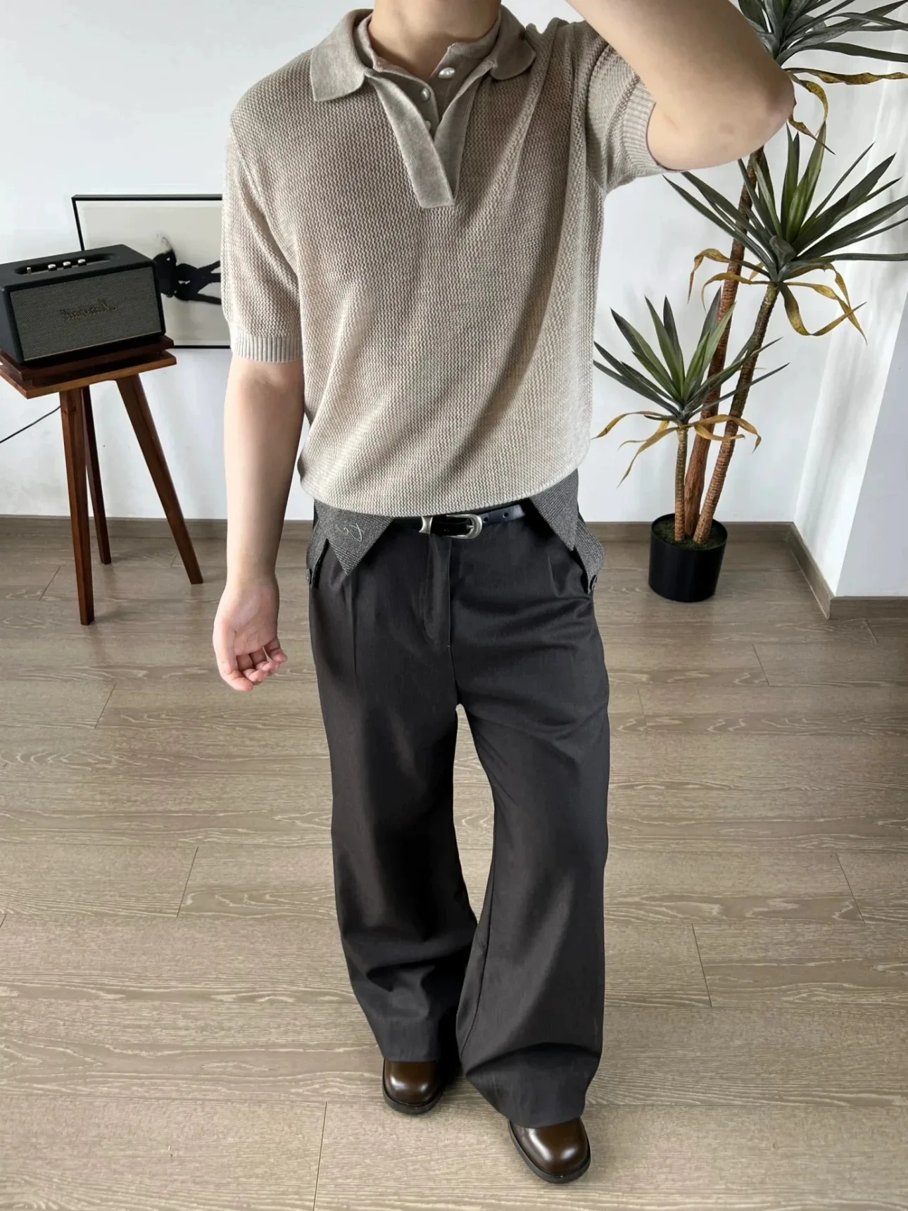 فضفاض سراويل تقليدية للرجال خمر منقوشة ألف خط واسعة الساق بنطلون تنوعا تصميم الربط السراويل الغربية ألياف البوليستر الصيف