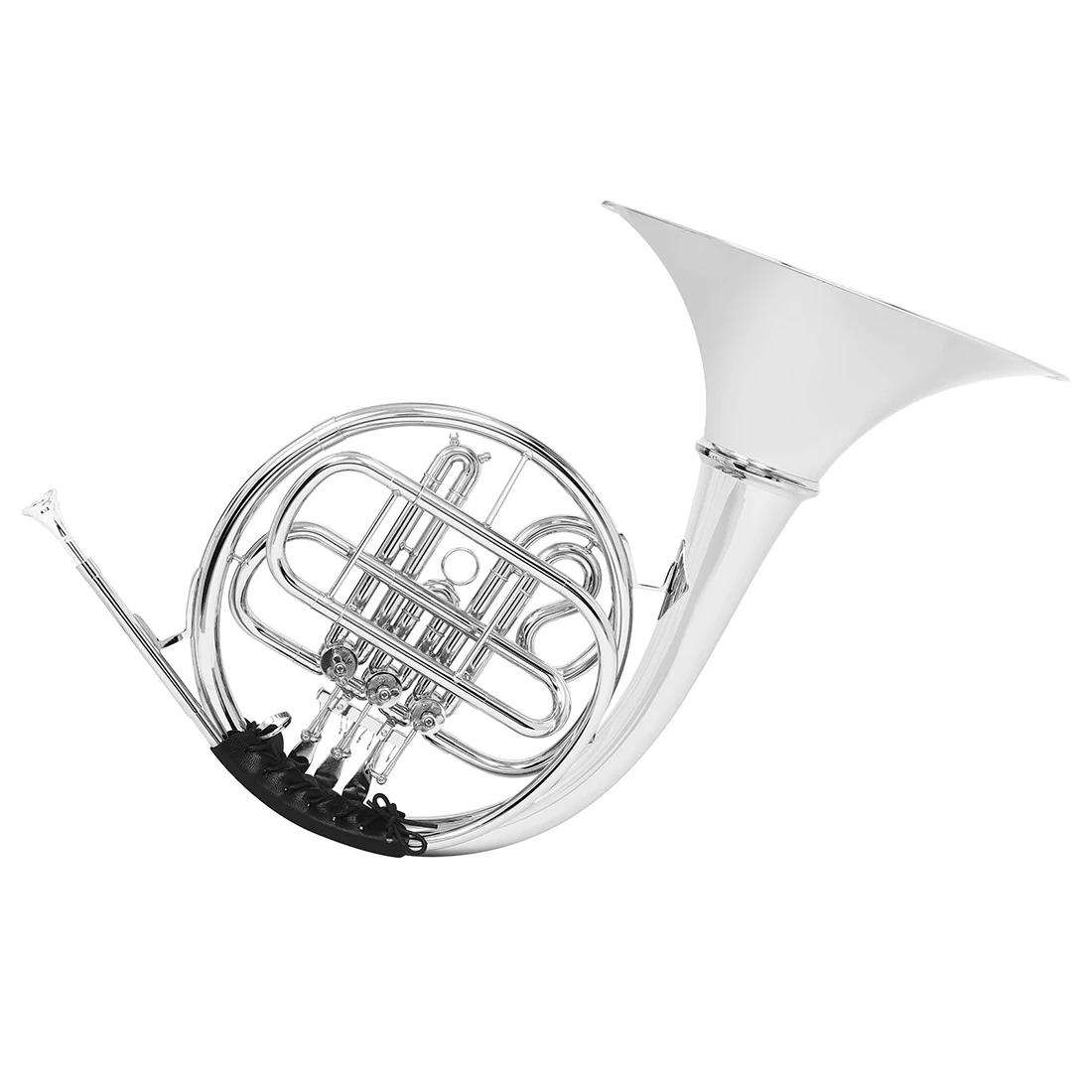 F Tone Double French Horn Three‑Keys Split Structure Silver Brass Material Brasswind Musical Instrument For Practice