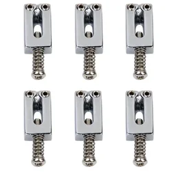 6PCS Flat Strings Bridge Saddle Tremolo Trem Bridge for Stringed Instruments Electric Guitar Accessories