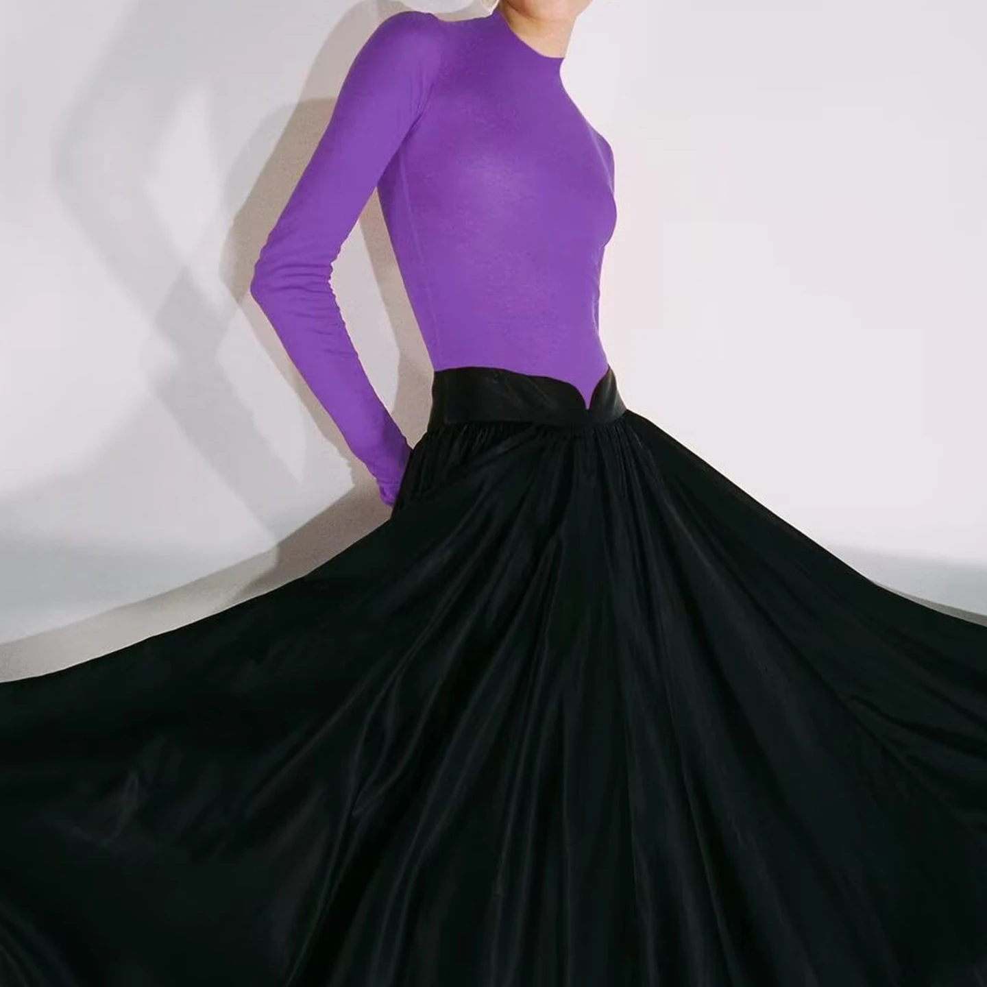 2025 invierno nueva mujer Faion Personali largo Sve cuello alto camiseta Color camiseta Z marca ropa de punto para mujeres