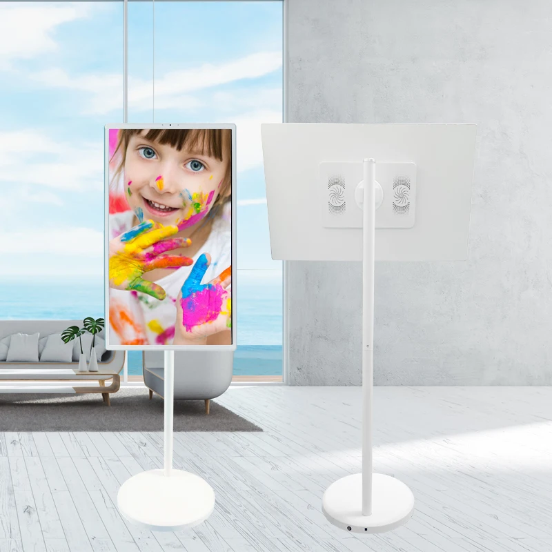 32-Inch Portable Android Smart TV Touch Screen Gaming Console with White Cabinet High-End Smart Television