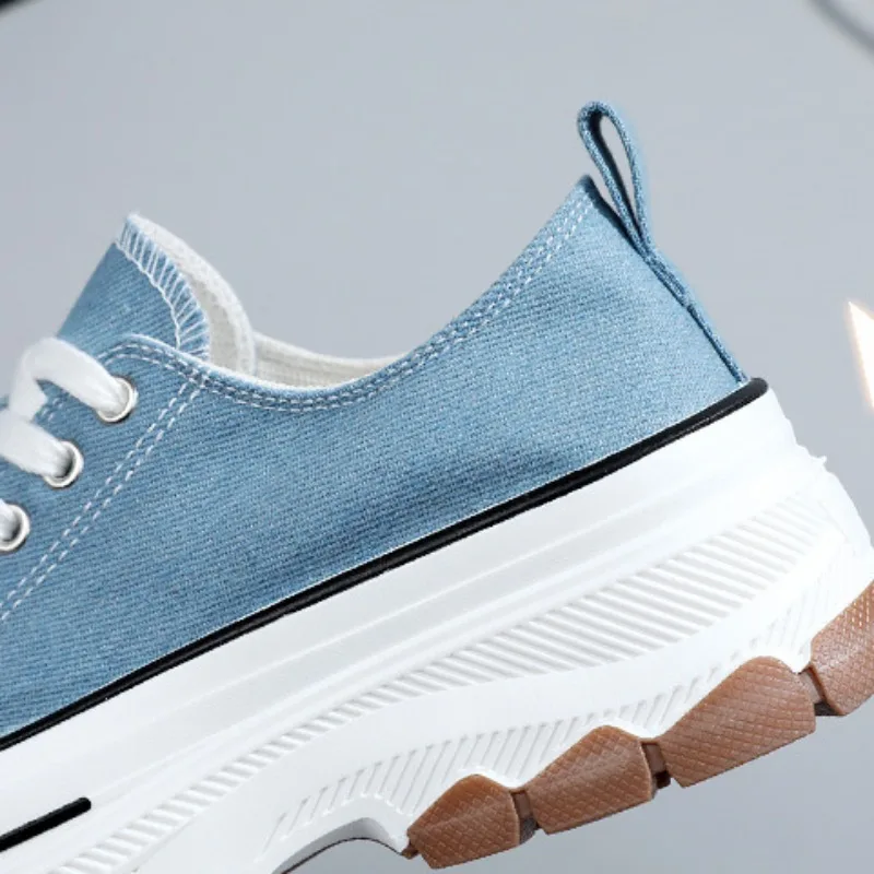 Fashion Designer Women Canvas Shoes Summer New High Platform Sneakers Female Casual Tennis Shoe Increase All-match Zapatos Mujer