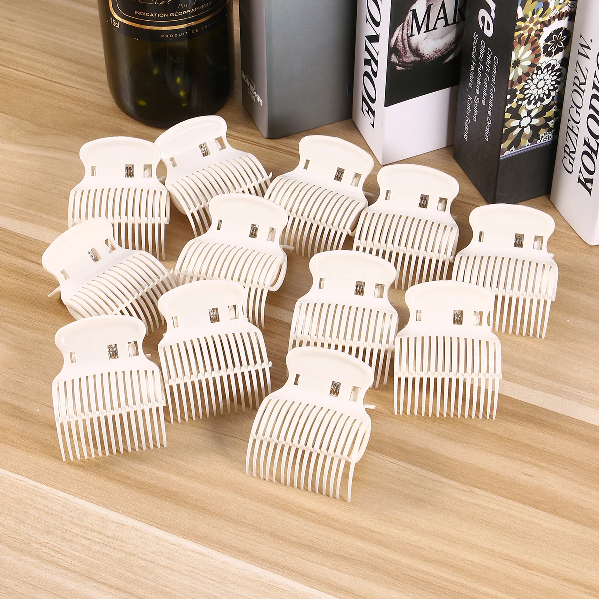 

12pcs Heat Resistant Hair Clips For Perm Dye Fixing Clamps Styling Tools Barber Salon Women Hairpin Plastic Accessory