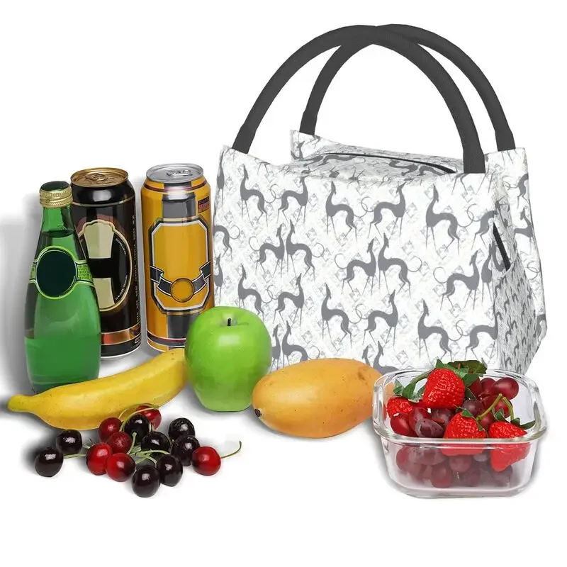 Custom Italian Greyhounds Dog Art Lunch Bag Women Thermal Cooler Insulated Lunch Boxes for Office Travel