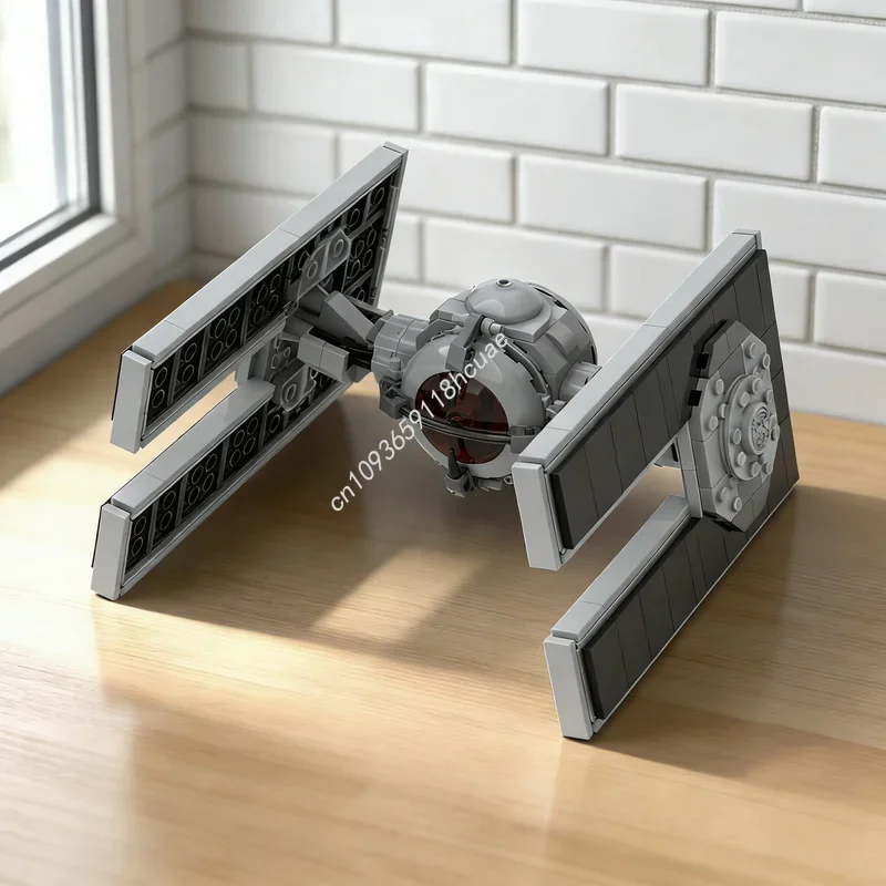 397 piezas MOC Star Battle TIE Droid D, modelo de caza espacial automatizado, bloques de construcción, juguetes de arquitectura, regalo festivo, idea creativa